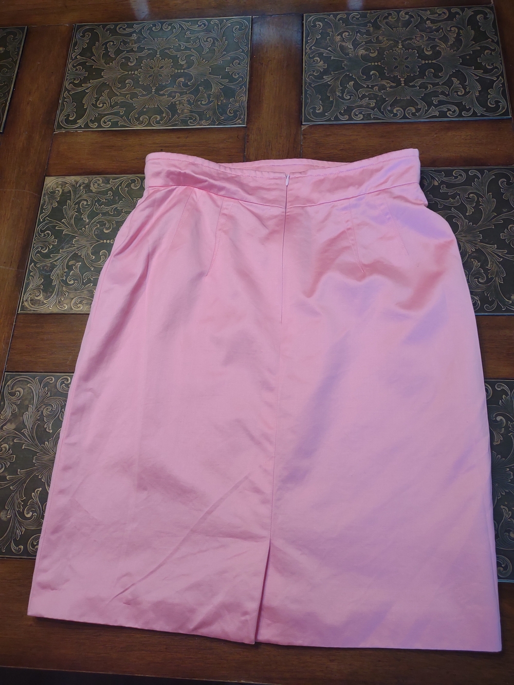 Escada Vintage Soft Pink High-Waist Pencil Skirt - Picture 4 of 12